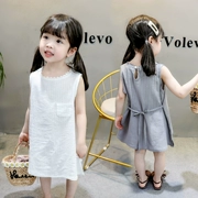 Váy bé gái bằng vải cotton và hè 2019 mới 2 áo vest siêu khí 0 3 tuổi cho bé gái váy hè 4 bé - Váy