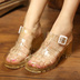 Hàn Quốc phiên bản của giày thạch nữ dép mùa hè tinh thể trong suốt không trượt không thấm nước mưa khởi động nhựa Roman Bao Đầu cao gót dày với Rainshoes