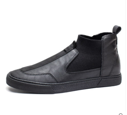 20165 All BlackHigh shoes Men's Shoes spring 2021 new pattern Kick on Korean version trend man skate shoes schoolboy Versatile leisure time Fashion shoes