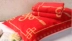 số vàng gối chính hãng Trung Quốc kỷ niệm đám cưới màu đỏ vài kết hôn bông đỏ terry gối một cặp miễn phí vận chuyển - Khăn gối vỏ ga gối Khăn gối