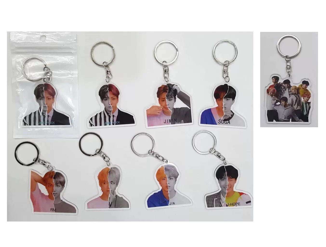 BTS Джонгкук/V/Jimin/SUGA/JHOPE/RM Acrylic standspace брелок-ключница