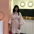 VIRGINS áo ngủ nữ mùa hè băng lụa dịch vụ nhà sexy đoạn dài có thể được đeo bên ngoài mỏng Nhật Bản mới kimono tie Night Robe