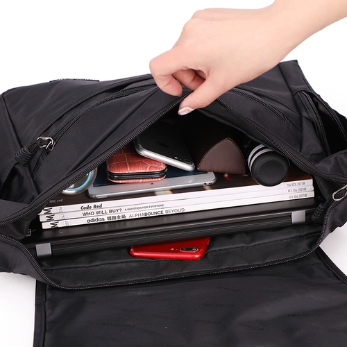 Мужская сумка на одно плечо, водоотталкивающая сумка через плечо, универсальный ноутбук, вместительный и большой рюкзак для отдыха, ткань оксфорд, бизнес-версия