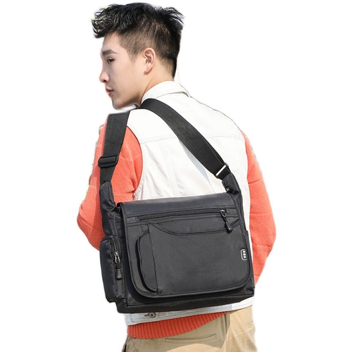 Мужская сумка на одно плечо, водоотталкивающая сумка через плечо, универсальный ноутбук, вместительный и большой рюкзак для отдыха, ткань оксфорд, бизнес-версия