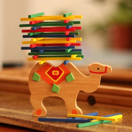 Интеллектуальная игрушка для младенца, пони, конструктор, учебные пособия Монтессори, 1-3 лет, раннее развитие, учит балансу