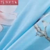 Phiên bản tiếng Hàn của chăn bông đơn mảnh twill cotton AB phiên bản hai mặt màu sen lá ren chăn gối vỏ vườn đơn đôi - Quilt Covers 	chăn phao doraemon	 Quilt Covers