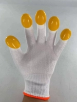 Белые желтые перчатки