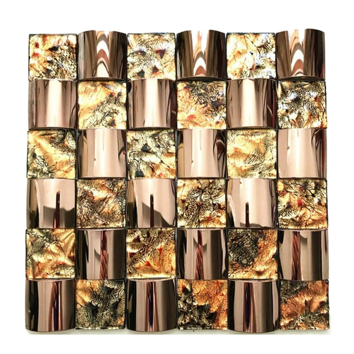 Металлическая самоклеющаяся мозаика из нержавеющей стали, головоломка на стену