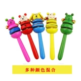 Деревянная погремушка для новорожденных для мальчиков, мультяшный колокольчик для младенца, игрушка для мальчиков и девочек, раннее развитие