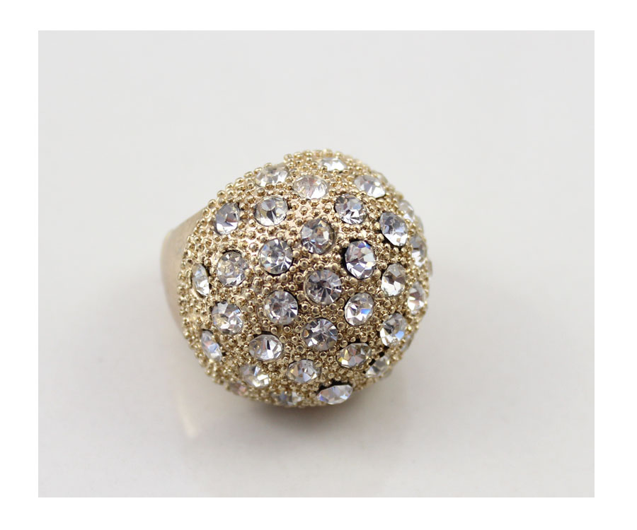 99 kt Europe trade jewelry wholesale original single texture exaggerated stretch flash diamond ring hemisphere (MS)