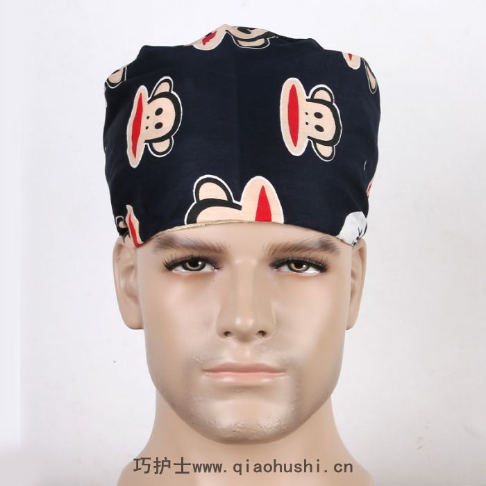 Reactive printing operating room nurses doctors working cap dust cap hat cap food machinery factory workers turban cap