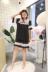 Kích thước lớn đồ ngủ da báo béo mm mùa hè mới lỏng ren khâu đồ ngủ nước ngoài quần short nhà quần áo hai mảnh - Pyjama shop đồ bộ nữ Pyjama