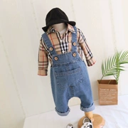 Baby big cowboy bib 2019 xuân mới 1 bé trai 3 tuổi jumpsuit quần trẻ em - Quần jean