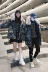 Mùa đông cặp đôi lông cổ áo một người đàn ông và một người phụ nữ Hàn Quốc bf lỏng bánh mì sinh viên dày áo bông ấm áp thủy triều áo gió nam Trang phục Couple