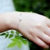 Phiên bản Hàn Quốc của Nhật Bản và Hàn Quốc hoang dã đơn giản hình học chải vuông nhỏ vòng tay chuỗi hộp nữ sinh viên trang sức ngọt ngào vòng tay nữ vàng 18k Vòng đeo tay Clasp