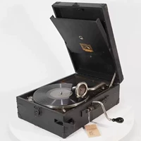 8 -pin Британская антикварная ручная коробка -тип бренда HMV Old -Fashioned Hand Shake Sound Machine 78 Rotor Vinyl Recorder