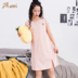 Top melon melon night jeans nữ mùa hè cotton dài 100% cotton có thể được mặc bên ngoài váy ngủ sọc đen hàng đầu dịch vụ tại nhà - Đêm đầm váy mặc ở nhà Đêm đầm