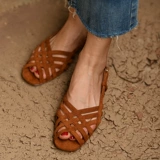 Сандалии, обувь, летние матовые плетеные туфли, 2022