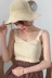 Mùa hè mới của Hàn Quốc phiên bản của chic slim slimming áo sơ mi nữ solid color hoang dã áo thun dây đeo ngắn vest