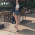 Đầu mùa xuân Hàn Quốc phiên bản của chic dài phần eo tie ve áo bảy điểm tay áo đơn ngực cardigan áo gió mỏng áo khoác nữ áo măng tô nữ Trench Coat