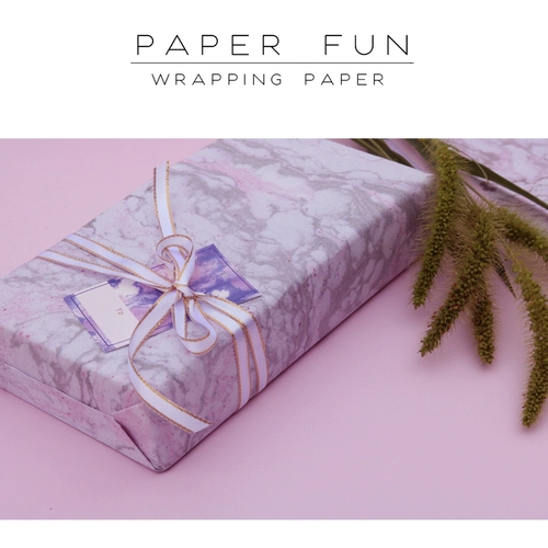 Paperfun Powder Grey Contrast, абстрактная текстура Геометрическая подарочная бумажная пакет, бумажный подарок, упаковочная бумага для девочки Сердце