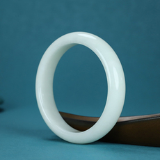 Украшения на руку 陕西西安蓝田玉手镯兵马俑同款天然真玉活玉手镯09矿白玉手镯