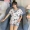 Bộ đồ ngủ mặc nhà cotton tinh khiết nữ sinh viên hàn quốc mùa hè dễ thương mùa hè lỏng tay ngắn tay giản dị hai mảnh ở nhà - Bộ Pajama