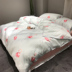 Silky naked ngủ siêu mềm 60 hai mặt Tencel flamingo giường bốn bộ mịn băng lụa sheets giường mẫu Bộ đồ giường bốn mảnh