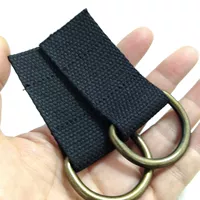 Black Polyester Cotton Band Bronze D Buckle Одна пара 3,2 см