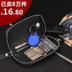 Túi chính da của nam giới sáng tạo eo treo công suất lớn thời trang đơn giản của phụ nữ đa chức năng túi chìa khóa dây kéo gói thẻ ví móc khóa da thật Trường hợp chính
