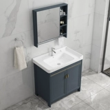 Космический алюминиевый шкаф для ванной комнаты приземляется вручную горшок для мытья рук, небольшой лицевой бассейн Комбинированный туалет туалет
