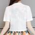 Mùa hè áo len nhỏ khăn choàng áo ngắn tay ngắn vest nhỏ bên ngoài cardigan quần áo chống nắng kích thước lớn áo khoác mỏng thời trang nữ Áo khoác ngắn