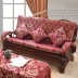 Trung Quốc duy nhất ba màu đỏ rắn gỗ sofa đệm đệm đệm với tựa lưng trượt- trên miếng bọt biển mùa xuân và mùa thu mùa đông ghế đệm