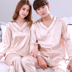 Vài bộ đồ ngủ phụ nữ mùa xuân và mùa thu mùa hè dài tay băng lụa Hàn Quốc ngọt ngào phù hợp với nam giới quay lụa kích thước lớn dịch vụ nhà Cặp đôi