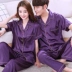 Vài bộ đồ ngủ quay lụa nam giới và phụ nữ phù hợp với kích thước lớn phần mỏng ngắn tay áo hai mảnh mùa hè điều hòa không khí băng lụa dịch vụ nhà Cặp đôi
