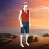 One Piece cos phù hợp với phiên bản thực tế của Mũ Rơm Luffy cosplay quần áo trang phục phim hoạt hình Halloween trình diễn trang phục bộ hoàn chỉnh one piece cosplay uta Cosplay one piece