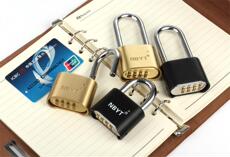 Замок кодовый nbyt高档铜壳防锯防撬铁门/仓库货车门4位密码锁加长4位挂锁 包邮