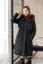 Chống mùa giải phóng mặt bằng 2018 Hàn Quốc phiên bản của hai mặt mặc xuống áo của phụ nữ mùa đông dày trong phần dài của bông áo khoác bông áo khoác thủy triều áo phao đen nữ Bông