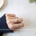 Kiểu dáng tinh tế và đơn giản 2 chữ bạc 925 sterling chữ Hy Lạp chữ số La Mã nhẫn nhẫn khai mạc Hàn Quốc - Nhẫn nhẫn cưới doji Nhẫn