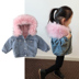 Quần bé gái mùa thu 2018 kiểu áo khoác denim mới dày cho bé mùa đông cộng với nhung ba tuổi cho bé áo dạ bé trai Áo khoác