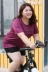 Cộng thêm phân bón XL nữ thể thao áo thun ngắn tay nữ 200 kg 250 chất béo MM nhanh khô chạy quần áo yoga - Áo phông Áo phông