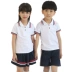 Quần áo sân vườn mẫu giáo hè ngắn tay 2019 đồng phục tiểu học mới phù hợp với mùa hè - Đồng phục trường học / tùy chỉnh thực hiện