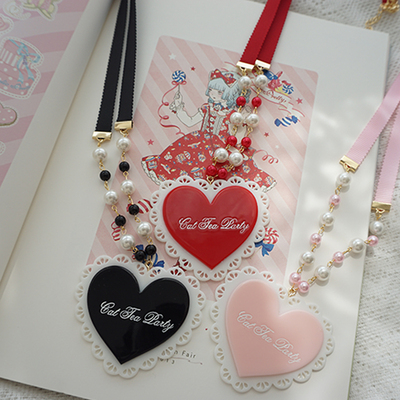 taobao agent Genuine design retro necklace heart-shaped, Lolita style