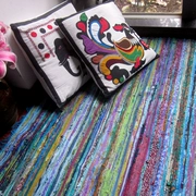 Shanti Ấn Độ Gypsy thảm sàn thủ công hình chữ nhật sofa nhà đệm phòng khách thảm trang trí chăn cửa sổ Bay đệm - Thảm