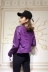 Áo khoác da nhỏ màu tím nữ 2019 mới ngắn phiên bản Hàn Quốc của hàng châu Âu đã mỏng Slim áo khoác xe máy thủy triều - Quần áo da áo khoác da nữ giá rẻ Quần áo da