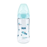 Импортная антиколиковая пластиковая бутылочка для кормления для новорожденных для младенца, Германия, широкое горлышко, защита при падении, 300 мл