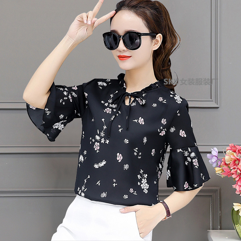 Phụ nữ trung niên của mùa hè ngắn tay áo voan 35-45 tuổi trẻ mẹ nạp kích thước lớn là phụ nữ mỏng T-shirt hàng đầu