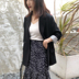 Harlem Lily Suit Nữ 2018 Thu Mới Đen thẳng đôi ngực giản dị dài tay áo blazer nhỏ áo sơ mi trắng nữ hàng hiệu Business Suit