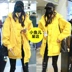 Hàn quốc phiên bản của phụ nữ mạng red chic nam giới và phụ nữ các cặp vợ chồng QUẦN ÁO dài màu vàng sáng xuống bông độn coat Bông