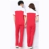 Jinguan Jiamusi Trang phục thể thao khiêu vũ mùa hè Đàn ông và phụ nữ tay áo ngắn Đội bóng mềm tuổi trung niên Trình diễn hai mảnh - Thể thao sau